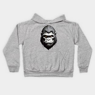 Angry Silverback Gorilla: Unleash the Power of Nature! Kids Hoodie